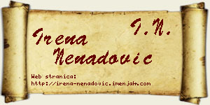Irena Nenadović vizit kartica